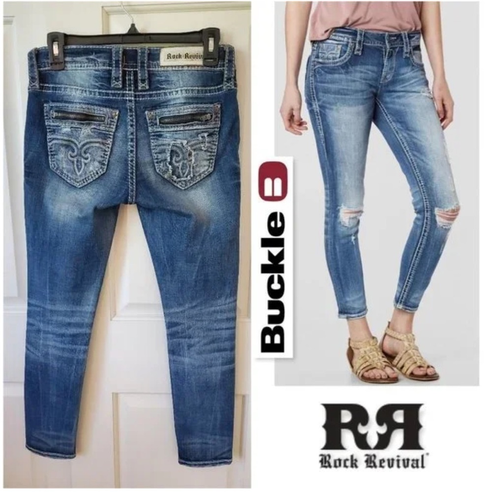 Rock revival denim crop jeans low rise W29